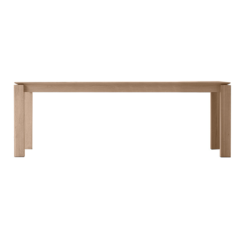 Rectangle Pine Wood Dining Table Industrial Kitchen Table with 4 Legs