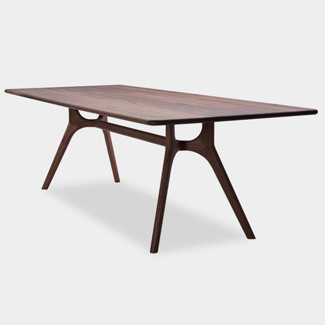Industrial Solid Wood Dining Table Rectangle Kitchen Table with 4 Legs