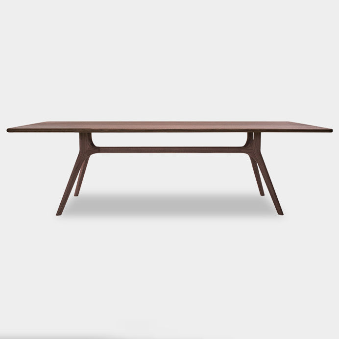 Industrial Solid Wood Dining Table Rectangle Kitchen Table with 4 Legs