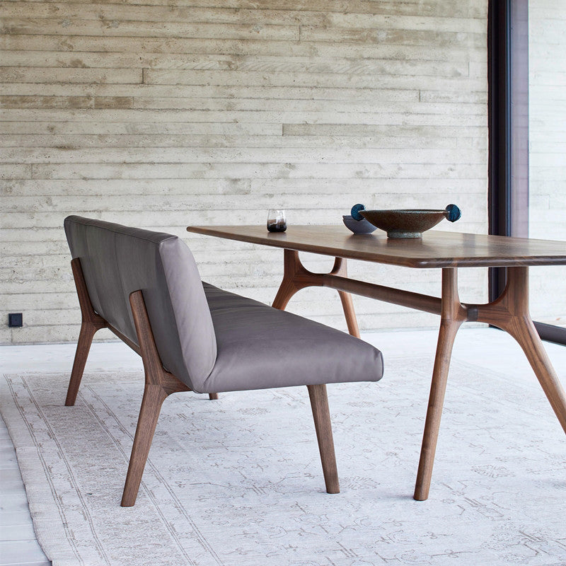 Industrial Solid Wood Dining Table Rectangle Kitchen Table with 4 Legs