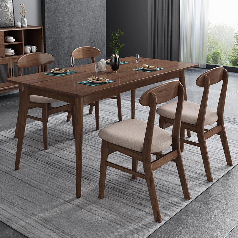 Industrial Kitchen Solid Wood Dining Table Rectangle Dining Table with 4 Legs