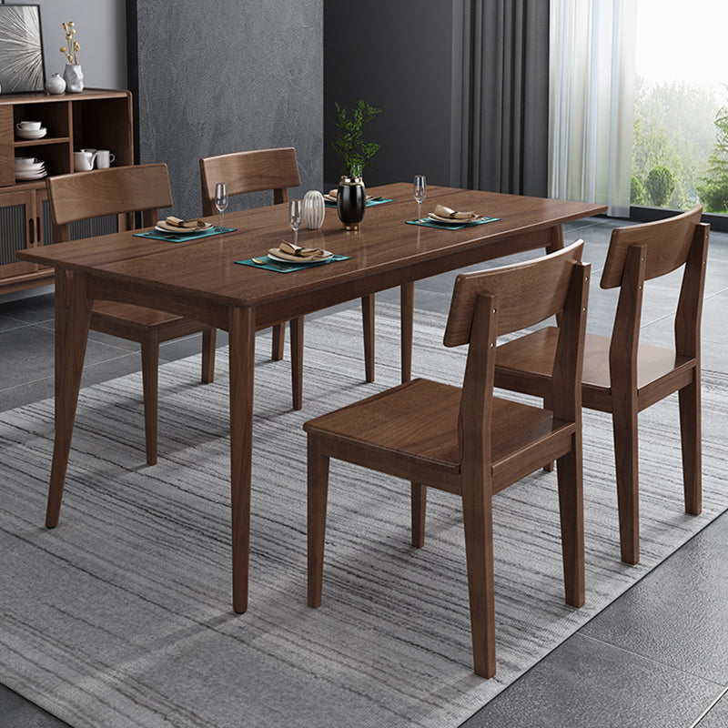 Industrial Kitchen Solid Wood Dining Table Rectangle Dining Table with 4 Legs