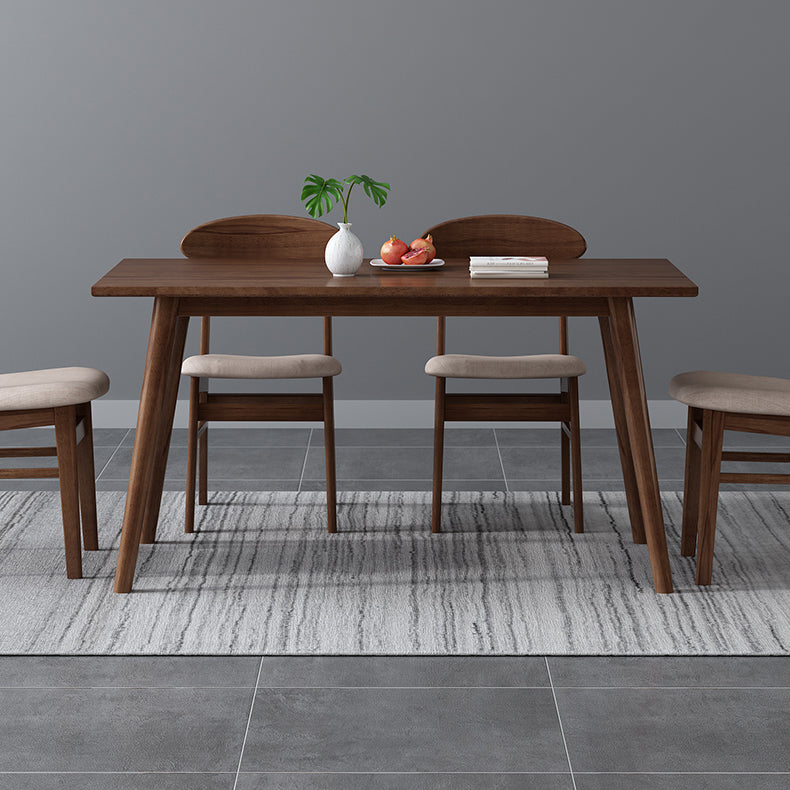Industrial Kitchen Solid Wood Dining Table Rectangle Dining Table with 4 Legs