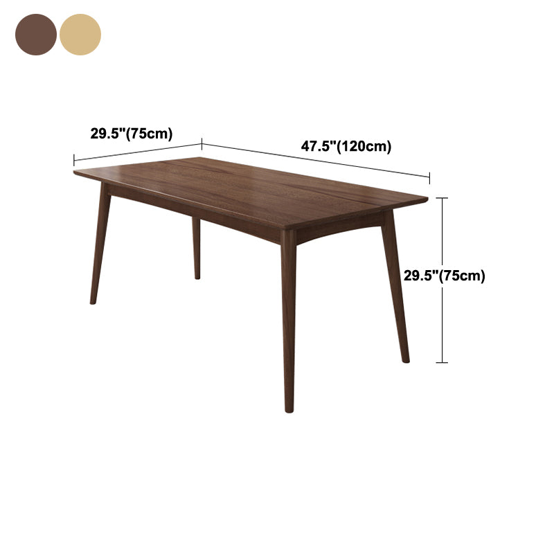 Industrial Kitchen Solid Wood Dining Table Rectangle Dining Table with 4 Legs