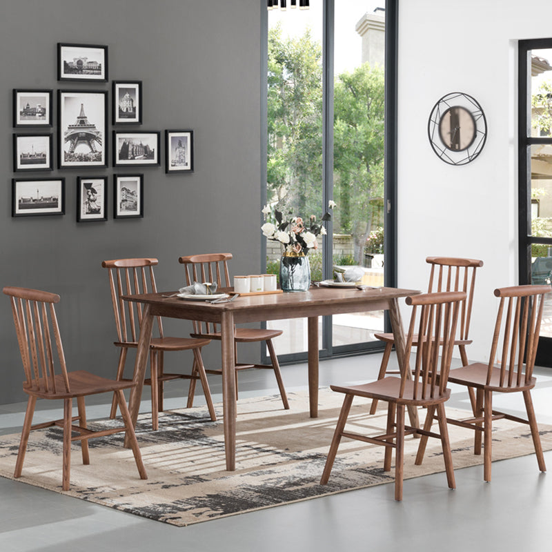 Industrial Solid Wood Standard Dining Table Rectangle Kitchen Dining Table with 4 Legs