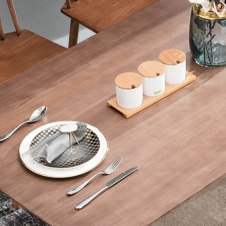 Industrial Solid Wood Standard Dining Table Rectangle Kitchen Dining Table with 4 Legs