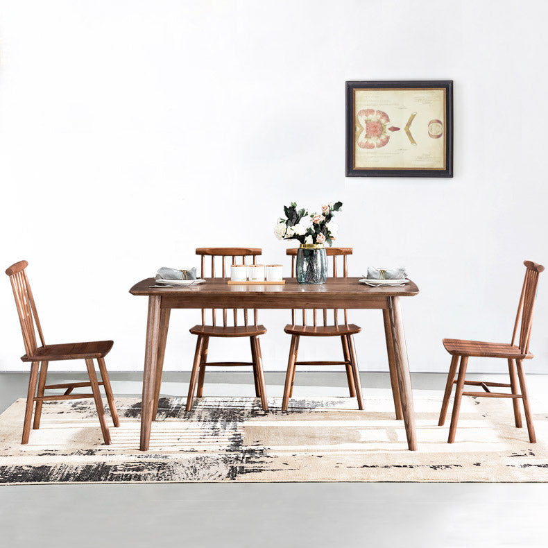 Industrial Solid Wood Standard Dining Table Rectangle Kitchen Dining Table with 4 Legs