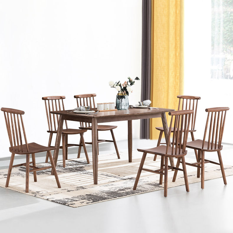 Industrial Solid Wood Standard Dining Table Rectangle Kitchen Dining Table with 4 Legs
