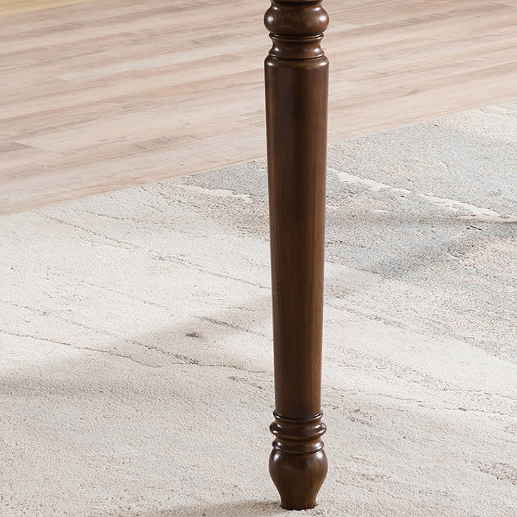 Mesa de comedor medieval de madera de fresno para restaurante, mesa rectangular con 4 patas