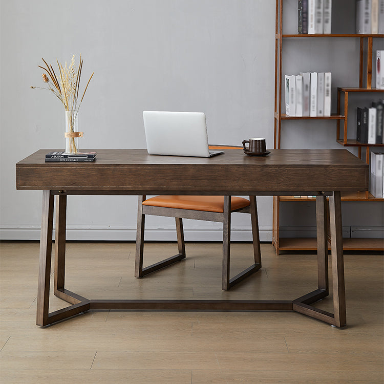 Medieval Ash Wood Dining Table for Restaurant Rectangle Table with Trestle Base