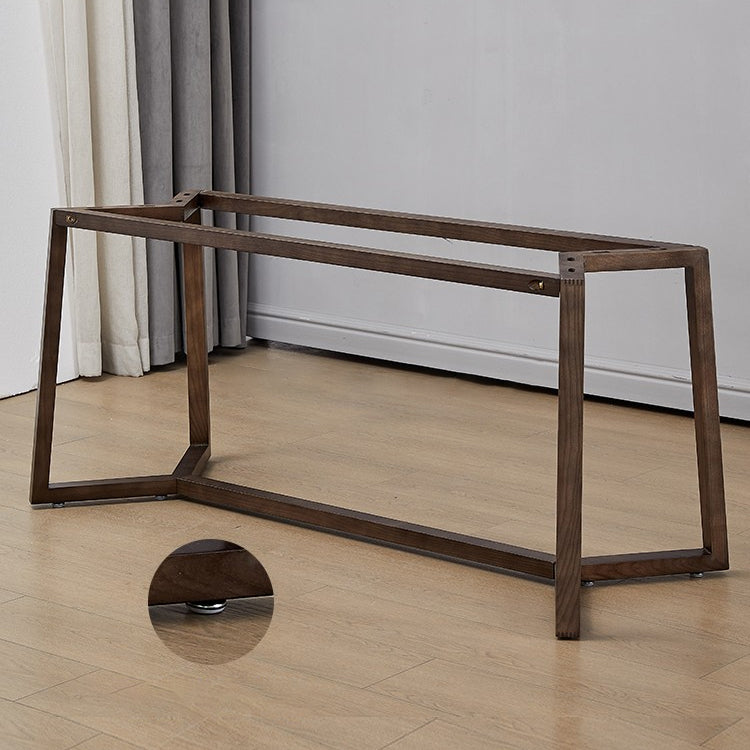 Medieval Ash Wood Dining Table for Restaurant Rectangle Table with Trestle Base
