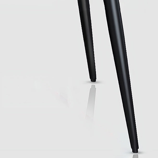 Sintered Stone Dining Table Industrial Style Black 4 Legs Base Rectangle Table for Dining Room