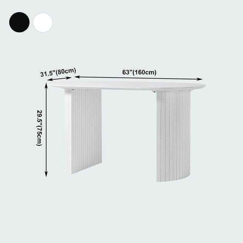 Modern Style Dining Table Double Pedestal Dining Table for Home Use