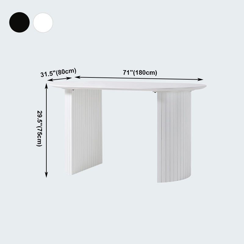 Modern Style Dining Table Double Pedestal Dining Table for Home Use