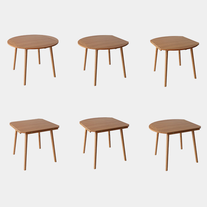 Modern Solid Wood Dining Table Round Standard Dining Table for Kitchen