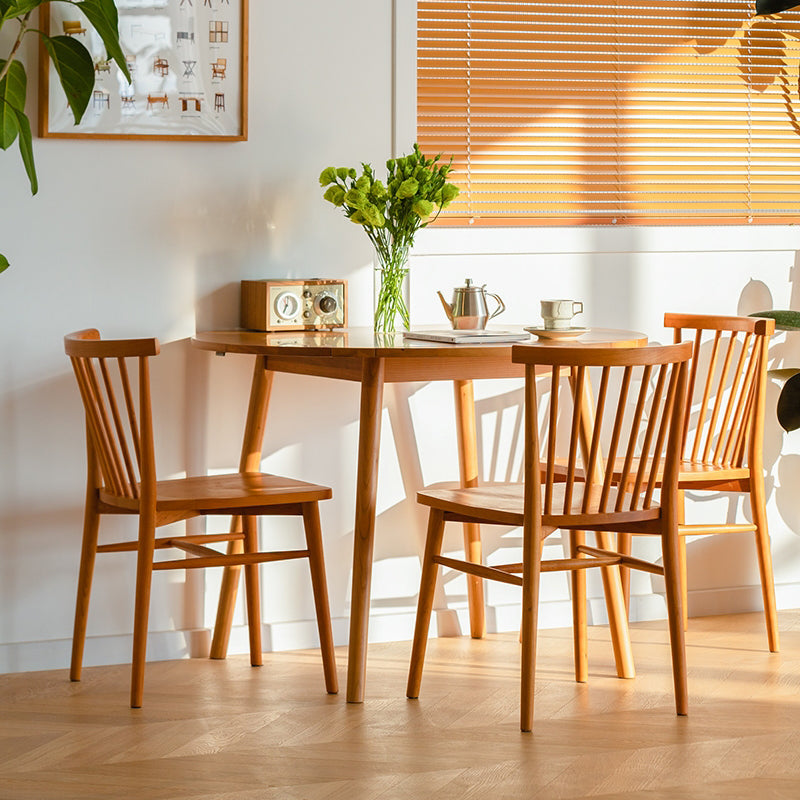 Modern Solid Wood Dining Table Round Standard Dining Table for Kitchen