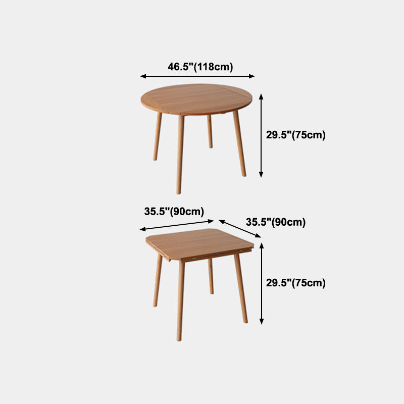 Modern Solid Wood Dining Table Round Standard Dining Table for Kitchen