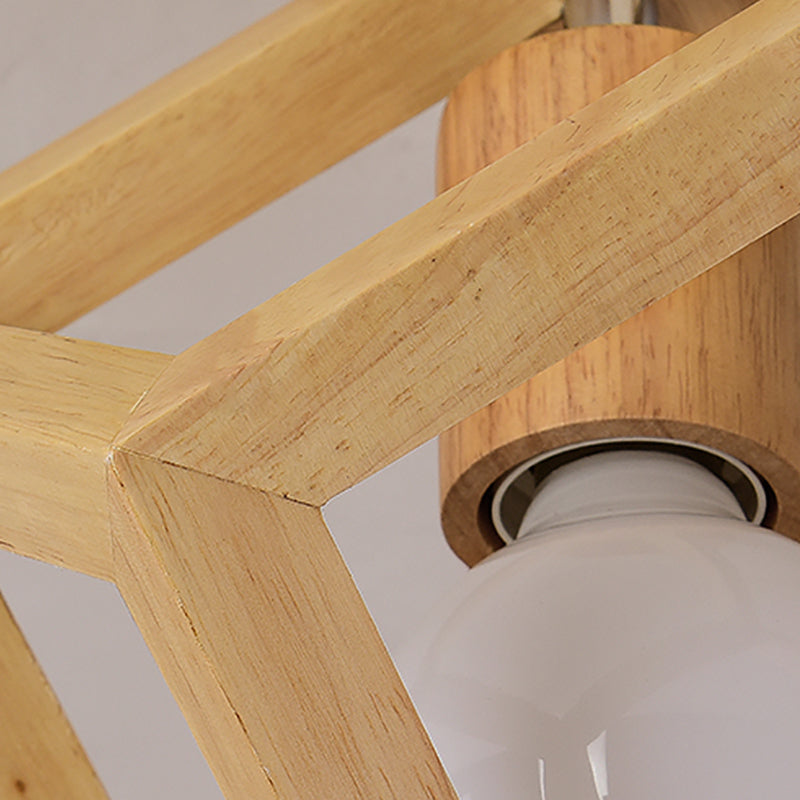 Accesorio de techo interior de madera de montaje empotrado geométrico creativo moderno en color de registro