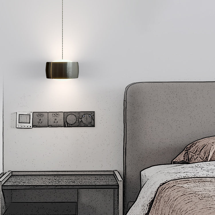 Lumière pendentif en argent Cercle Silver 1-Light Light Plafond suspendu pour chambre à coucher