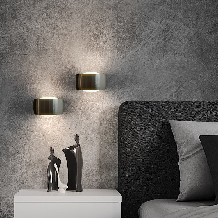 Lumière pendentif en argent Cercle Silver 1-Light Light Plafond suspendu pour chambre à coucher