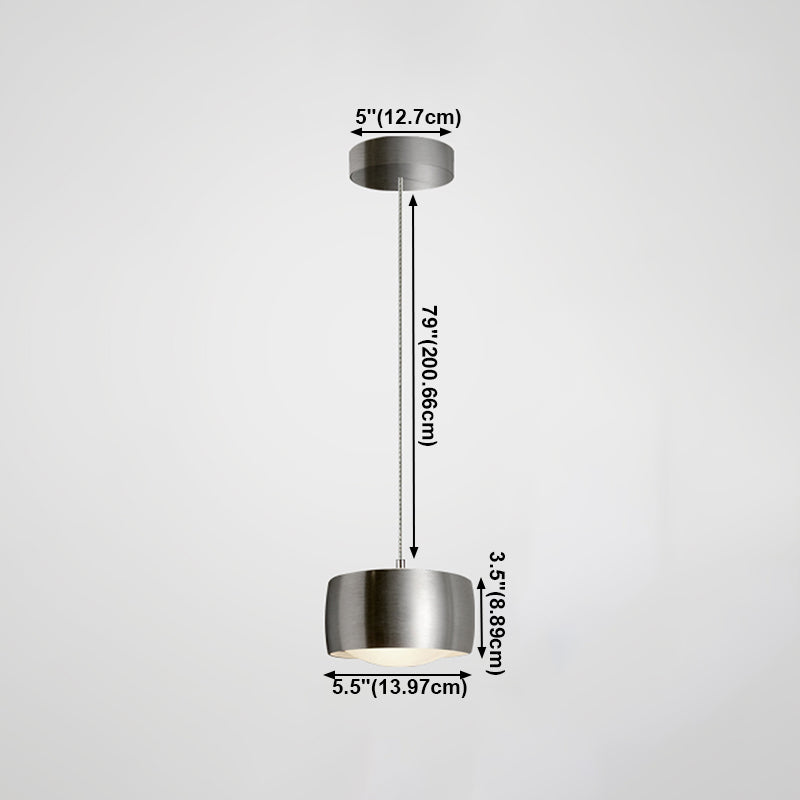 Lumière pendentif en argent Cercle Silver 1-Light Light Plafond suspendu pour chambre à coucher