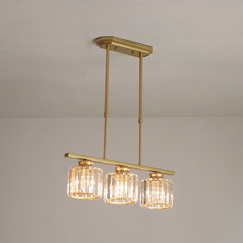 Geometrische Inselbeleuchtung Modernismus Kristallleuchterleuchte für Esszimmer