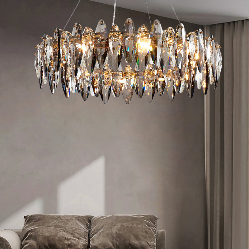 Luces de lámpara de cristal geométrica luces colgantes de cocina contemporáneas