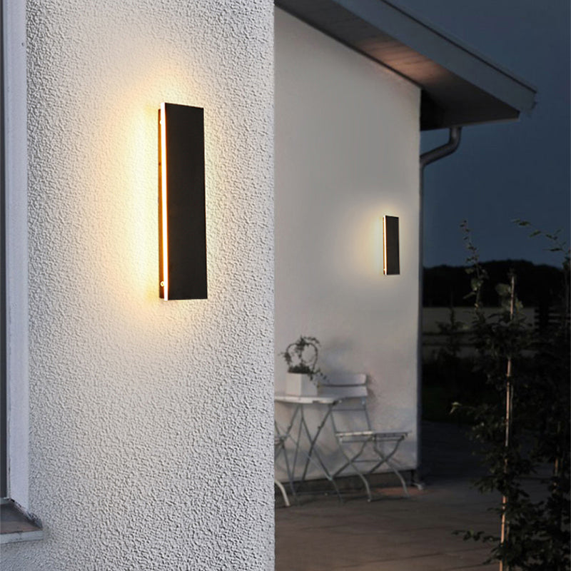 Quadratische Form Metallwandbeleuchtung moderne Einleuchtwandmontage in Schwarz