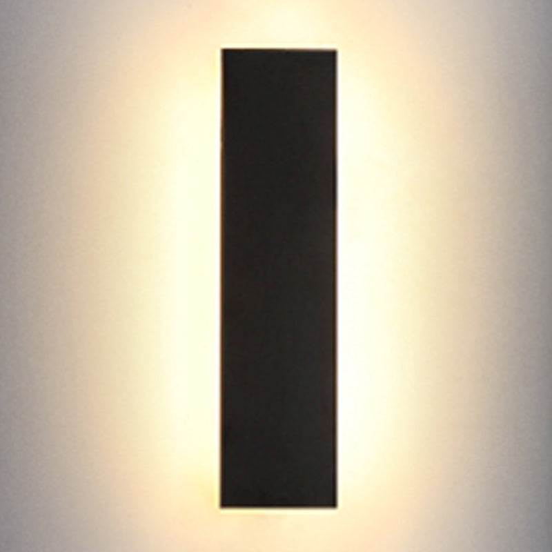 Quadratische Form Metallwandbeleuchtung moderne Einleuchtwandmontage in Schwarz