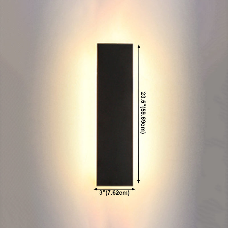 Quadratische Form Metallwandbeleuchtung moderne Einleuchtwandmontage in Schwarz