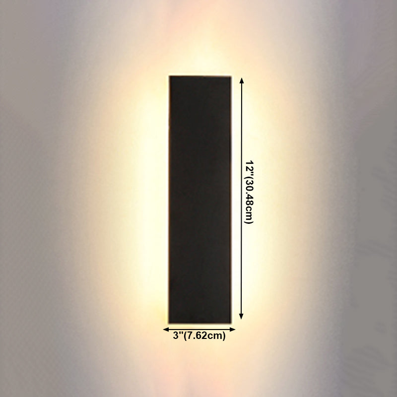 Quadratische Form Metallwandbeleuchtung moderne Einleuchtwandmontage in Schwarz