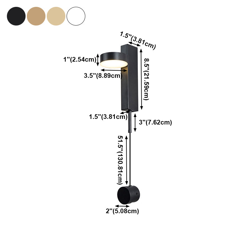 Runder Schatten 1-Licht-Metallwandbeleuchtung moderner Wandmontagebeleuchtung