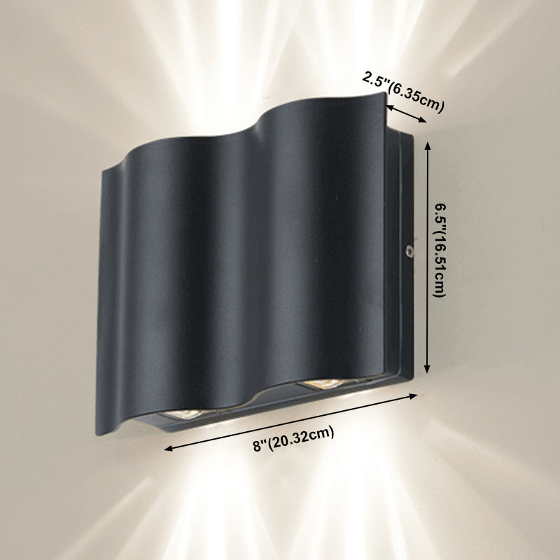 Geometrische Form Metallwandbeleuchtung moderne Multi -Leuchten -Wandmontage in Schwarz