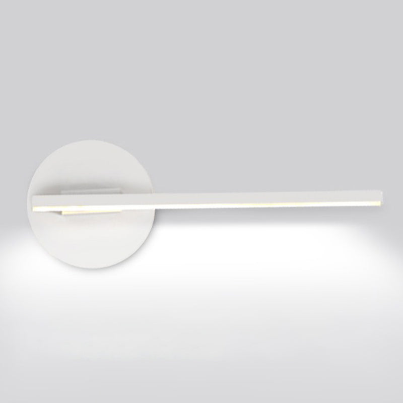 Iluminación de pared de metal de forma lineal iluminación moderna de montura de pared de 1 luces