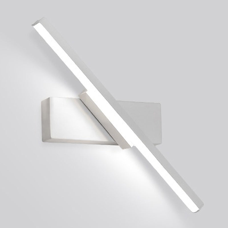 Iluminación de pared de metal de forma lineal iluminación moderna de montura de pared de 1 luces