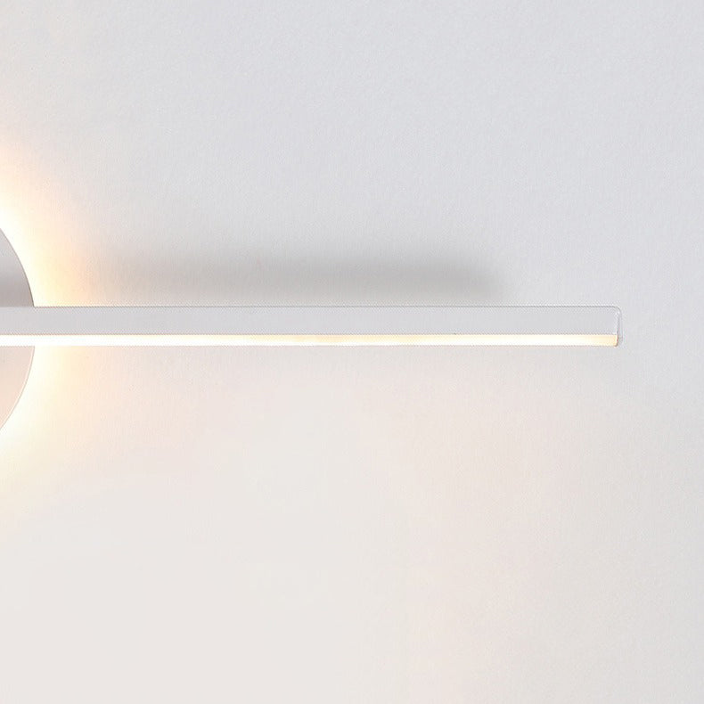 Iluminación de pared de metal de forma lineal iluminación moderna de montura de pared de 1 luces