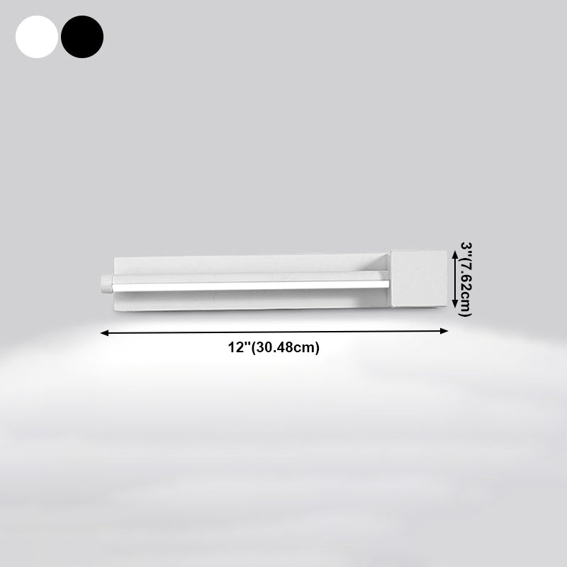 Iluminación de pared de metal de forma lineal iluminación moderna de montura de pared de 1 luces