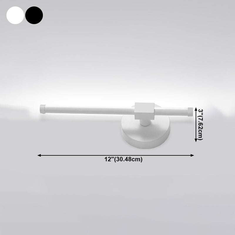 Iluminación de pared de metal de forma lineal iluminación moderna de montura de pared de 1 luces