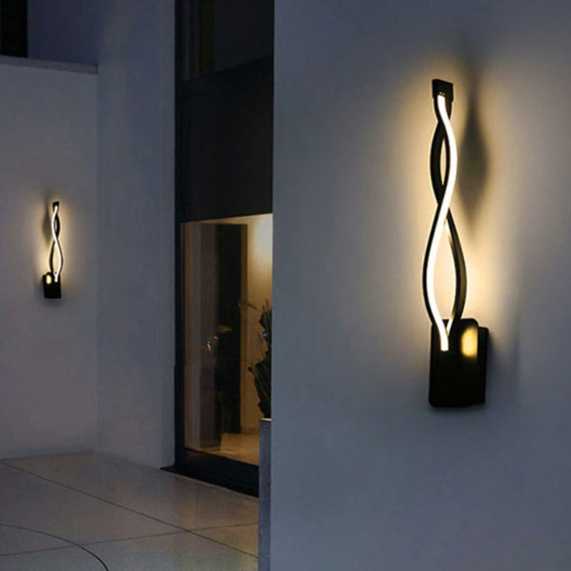 Moderne Style Twist Wall -Lampe Metall 2 Lichter Wandbeleuchtung für Schlafzimmer Wohnzimmer