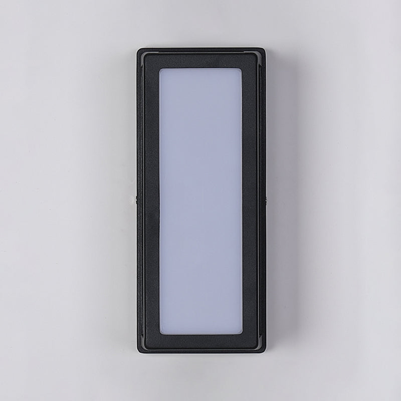 Moderner Stil rechteckiger Wandlampe Leuchte Metall 1 Lichtwandmontierte Beleuchtung in Schwarz