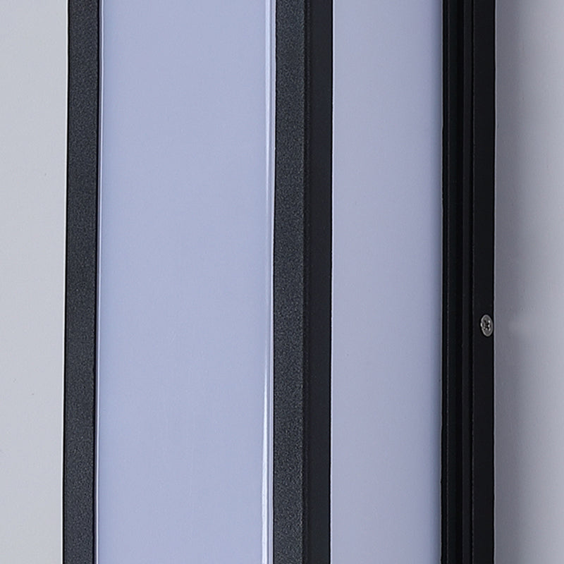 Moderner Stil rechteckiger Wandlampe Leuchte Metall 1 Lichtwandmontierte Beleuchtung in Schwarz