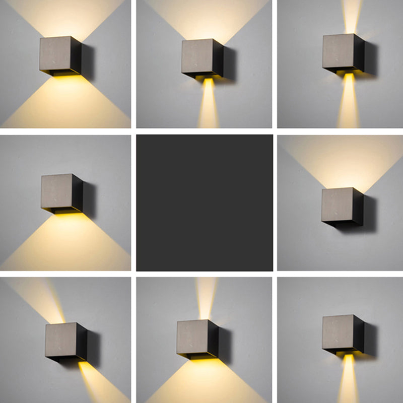 Lampe murale géométrique de style moderne métal métal 2 lumières éclairage mural