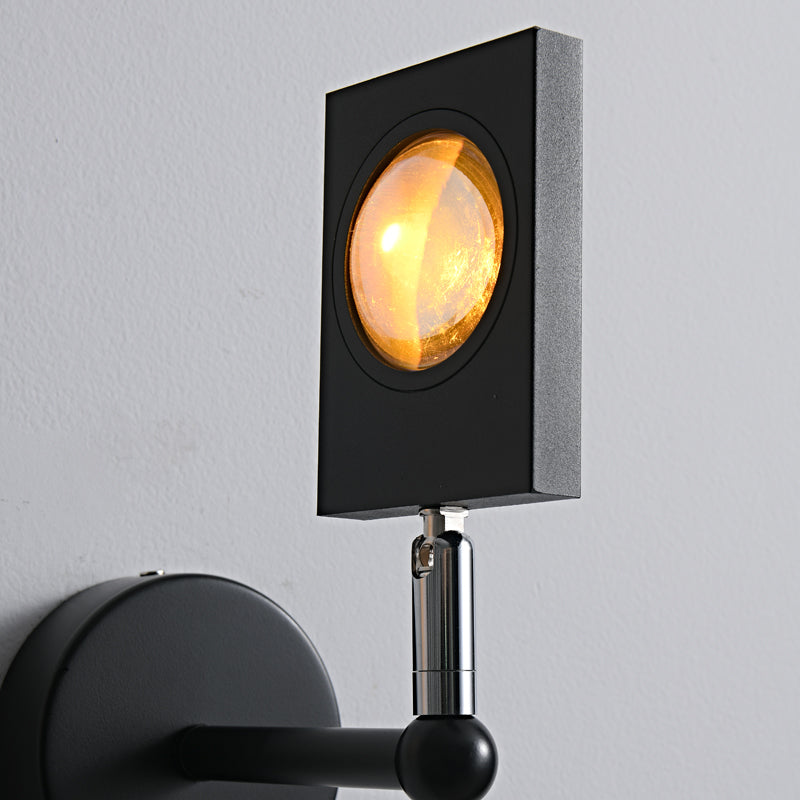 Moderner Stil rechteckiger Wand montiertes Lampe Metall 1 Lichtwandmontierte Beleuchtung