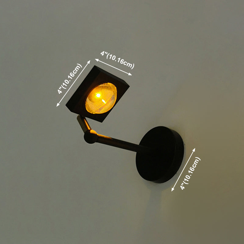 Moderner Stil quadratischer Wand montiertes Metall 1 Leichte Wand montiertes Licht für Wohnzimmer