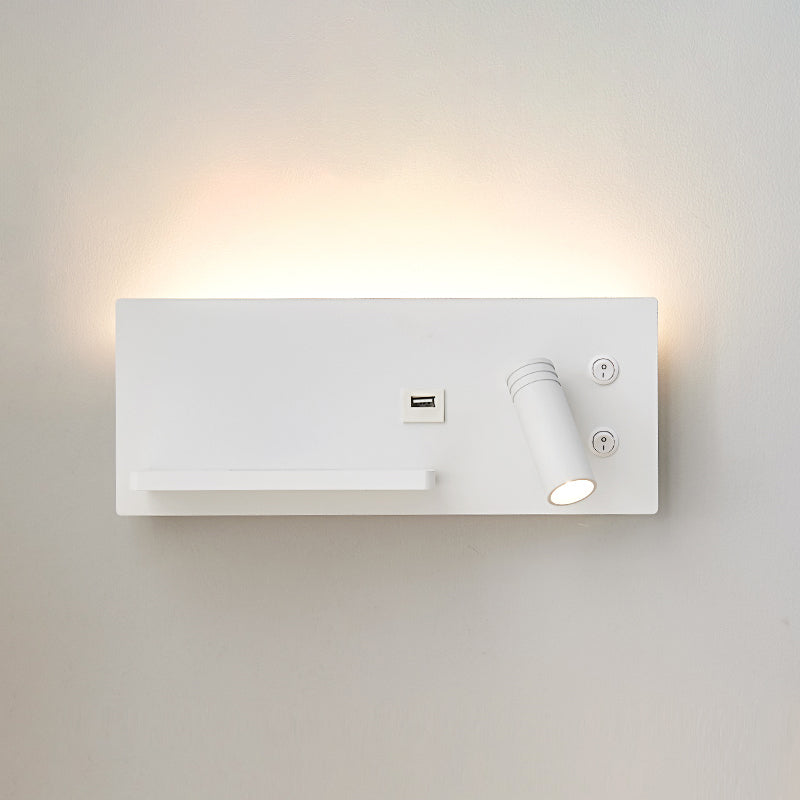 2 lichten vierkante leeswandverlichting moderne stijl metalen wand gemonteerd lamp armatuur