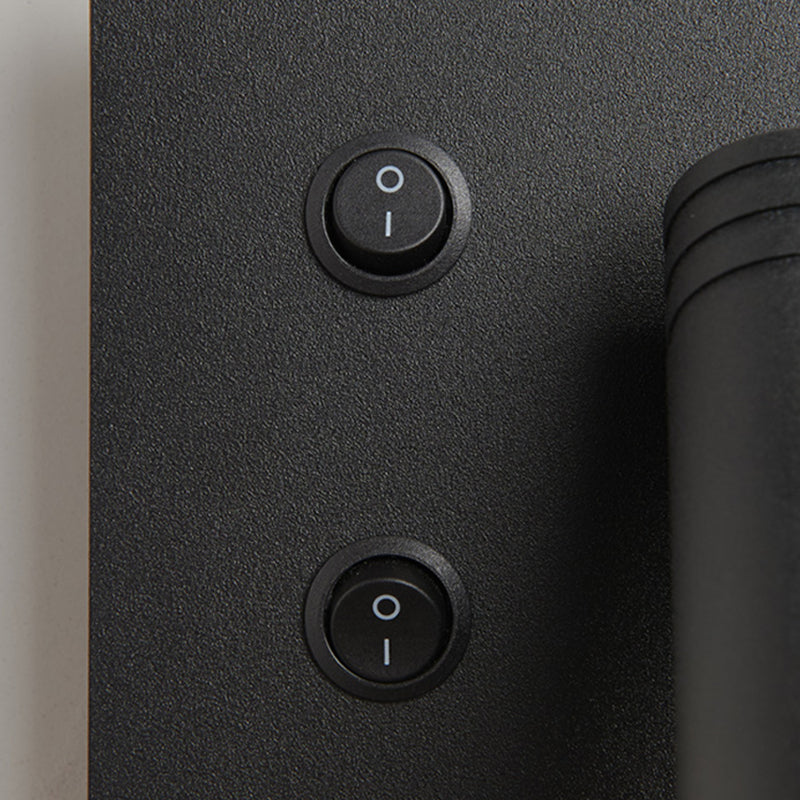 2 Lights Square Reading Wall Lighting Modern Style Metal Wall Mounted Light Fixture