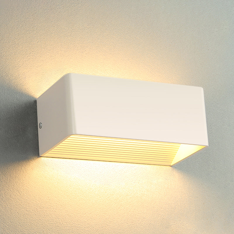 2-Lights Metal Wall Lighting Modern Style Square Shape Wall Mount Light Fixture