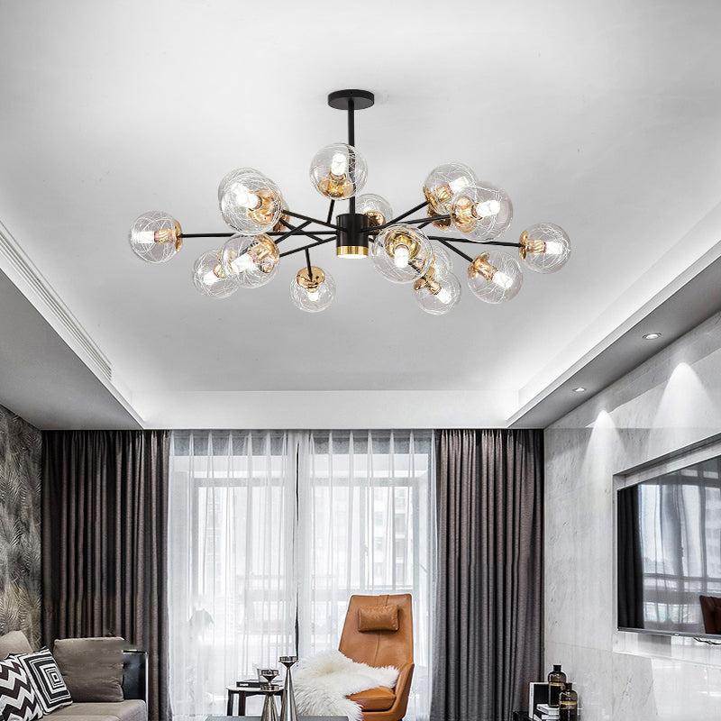 Contemporary Wrought Iron Hanging Chandelier Ceiling Hanging Light Fixture