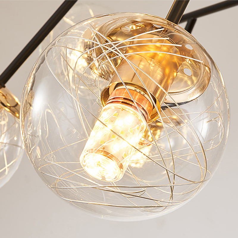 Contemporary Wrought Iron Hanging Chandelier Ceiling Hanging Light Fixture