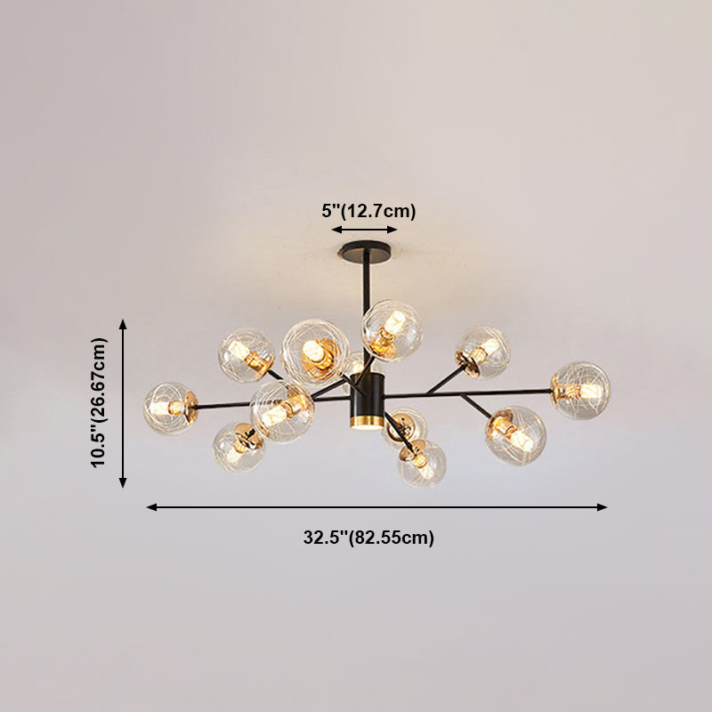 Contemporary Wrought Iron Hanging Chandelier Ceiling Hanging Light Fixture